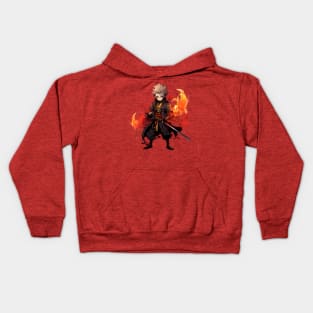 Reimagined Demon Slayer Fire Demon Kids Hoodie